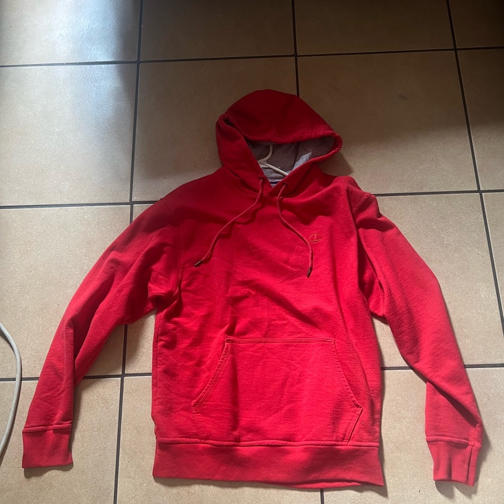 Red Champion hoodie